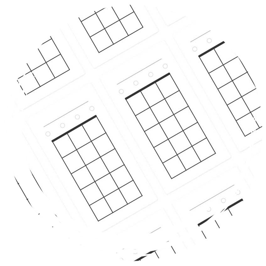 oMusic Laboratory - Blank Ukulele Chord Chart